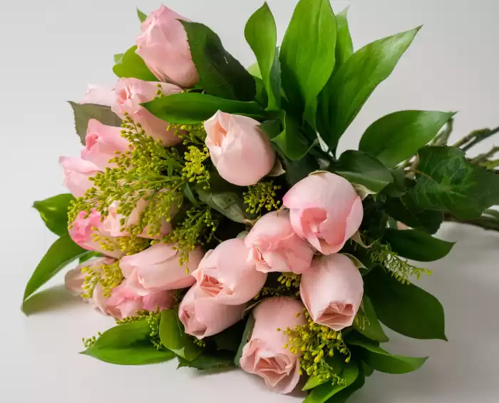 Buquê de 18 Rosas Rosadas