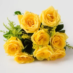 Buquê de 8 Rosas Amarelas